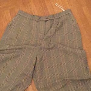 Talbots 12 plaid pants cotton